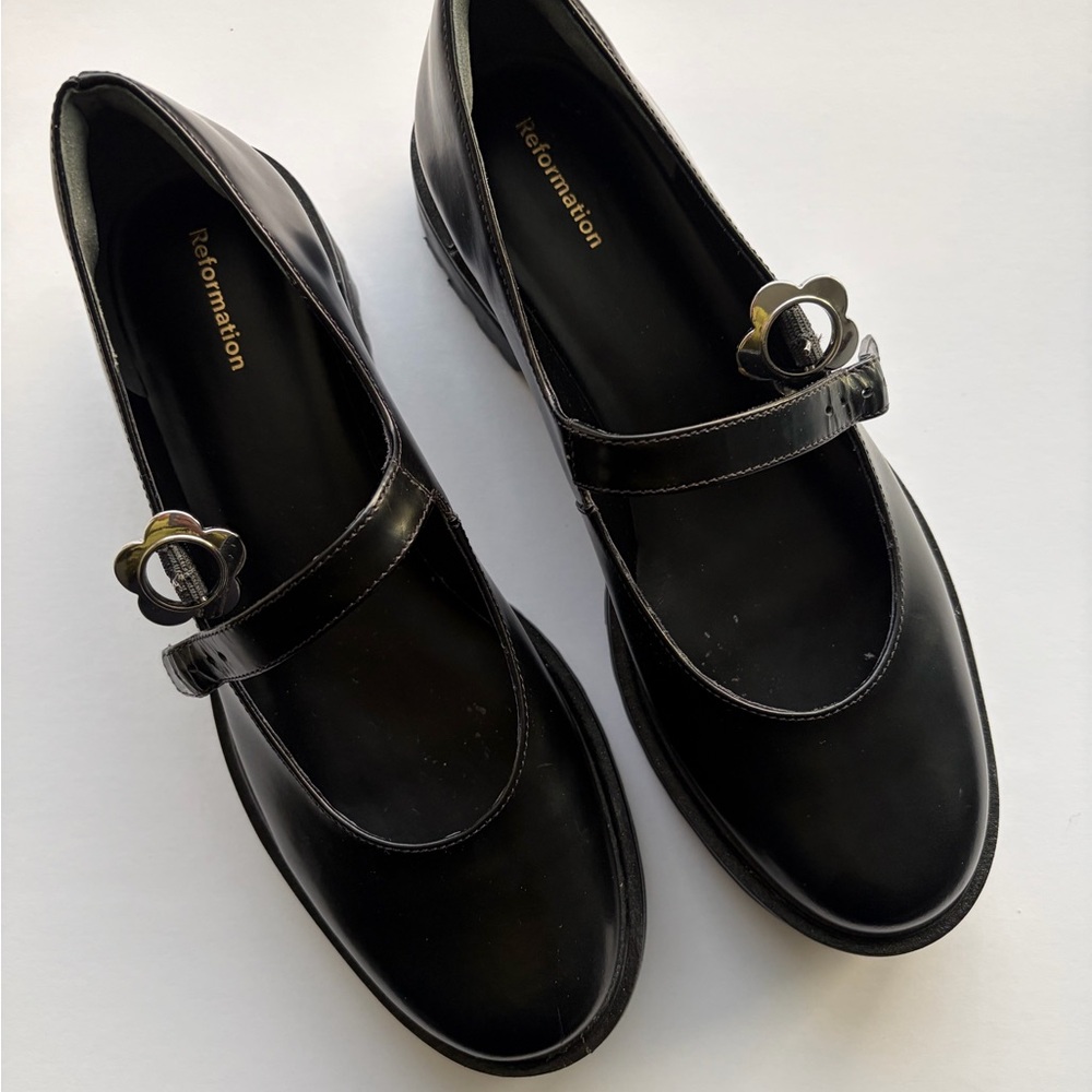 Reformation Adalynn Chunky Mary Jane Shoes size 8